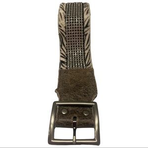 Vintage waisted belt size M/L ANIMAL PRINT BLING